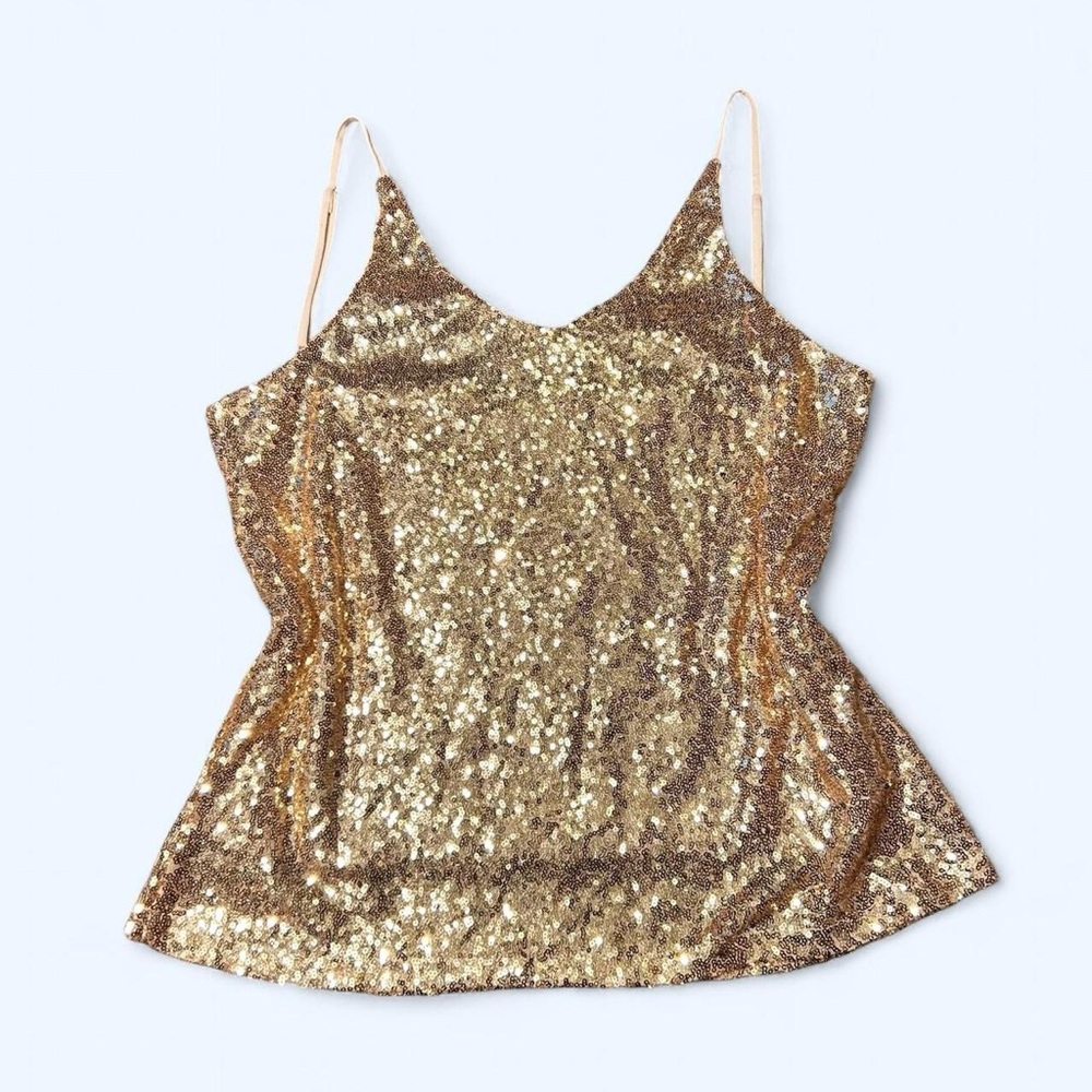 Summer Gold Sequin Tank Top!